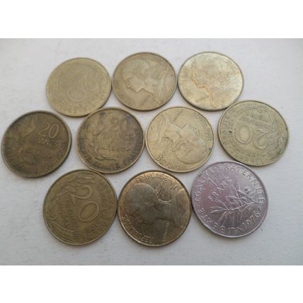 France - 50 different coins - Mix Dates and Mixed Values #2