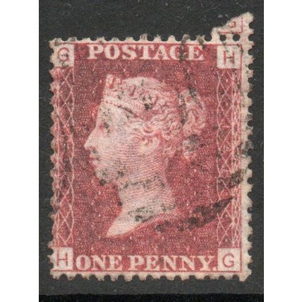 Sg43 1d red plate 148 fine used " H G " (REDS)