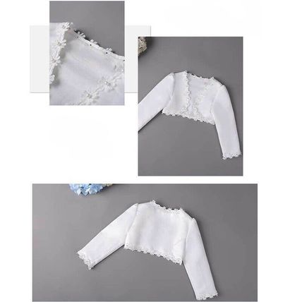Girl Bolero Satin Jacket Open Front Satin Shrug Cardigan Cape Shawl Wedding Tops