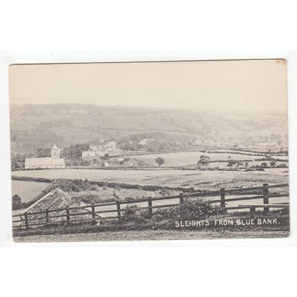 Sleights from Blue Bank Postcard near Whitby Yorkshire