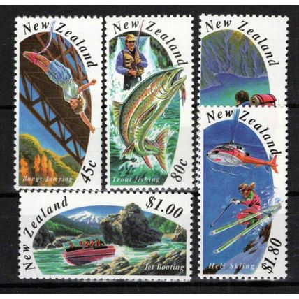 New Zealand 1192-1196 MNH Outdoor Adventure Sports Fishing ZAYIX NZES0072M
