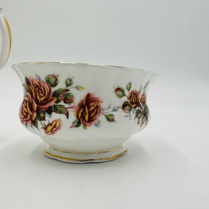 Royal Albert Cream and Sugar Set Centennial Rose Vintage Bone china vintage