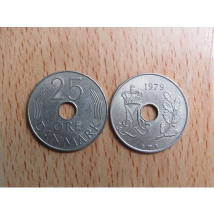 Denmark 1979 25 Ore Coin