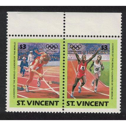 St. Vincent Olympic Games Los Angeles Sprint Pair 1984 MNH SG#818-819