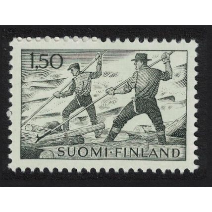 Finland Loggers afloat 1.50m Phosphor paper 1974 MNH SG#673 MI#582y
