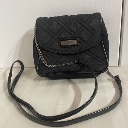 Vera Bradley Quilted Chain Strap Shoulder/ Crossbody Handbag Classic Black Purse