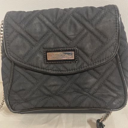 Vera Bradley Quilted Chain Strap Shoulder/ Crossbody Handbag Classic Black Purse