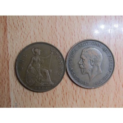 GB 1930 George V Penny Coin