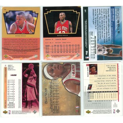 Bonzi Wells 6x card lot