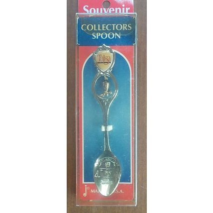 SOUVENIR COLLECTORS SPOON TULSA (OKLAHOMA) IN ORIGINAL BOX (see description)