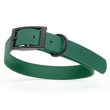 Dog Pet Waterproof Collar - W1" x L22"-25" - Hunter Green