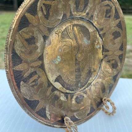 Vintage 5.5” Collector/Decorative Egyptian Plate with Stand