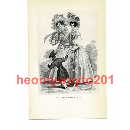 Young Ladies 1830, Book Illustration (Print), 1934