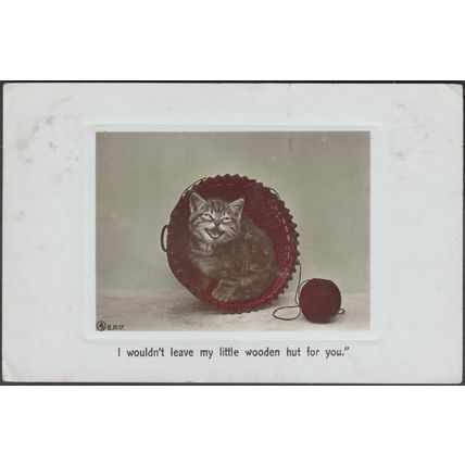 Kitten - I Wouldn't Leave My Little Wooden Hut For You, 1908 - Aristophot RPPC