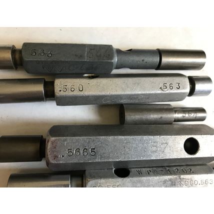 LOT THE PIPE MACHINERY GO NO GO PLUG GAGE .553,.557,.565,.562,.557,.555,.570,ET