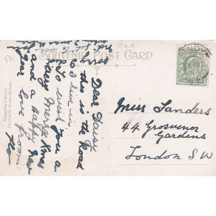 EC531 SANDY -BEDFORD ROAD . PRINTED POSTCARD