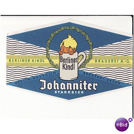 old German beer label - Berliner Kindl Johanniter (1)