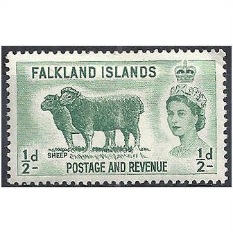 Falkland Islands 1957 SG187 1/2d Green Mounted Mint ..