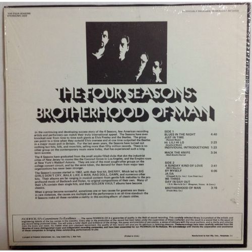 The Four Seasons - Brotherhood of Man - Pickwick/33 SPC-3223 [vinyl LP]