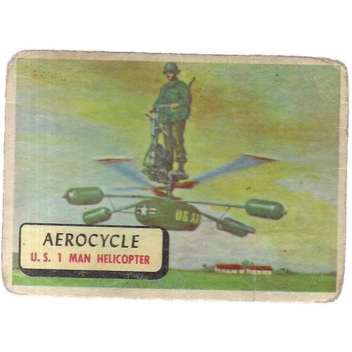 PLANES A&BC card no 42 EARLY 60's AEROCYCLE US 1 man helicopter =