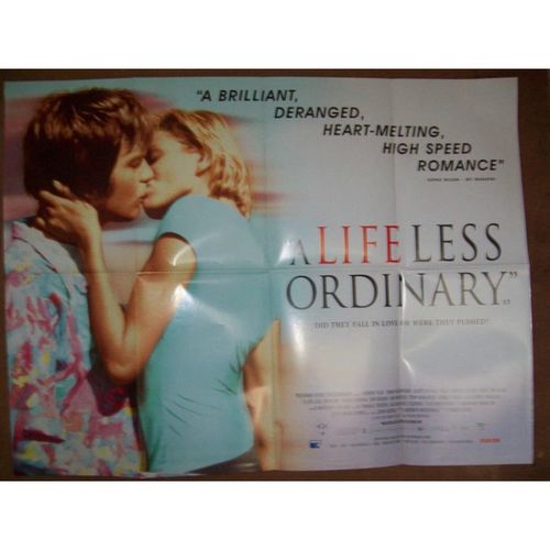 A LIFE LESS ORDINARY Ewan McGregor, Cameron Diaz 1997 Movie Quad Poster