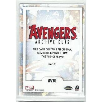 AVENGERS SILVER AGE ' ARCHIVE CUTS ' card # AV70 THOR (2015)