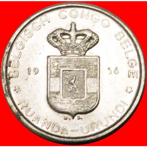 PALM: BELGIAN CONGO - RUANDA URUNDI ★5 FRANCS 1956! LOW START★NO RESERVE!