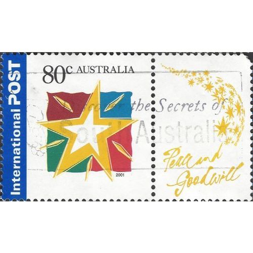 AUSTRALIA, CHRISTMAS, Guiding Star, blue 2001, 80c, #3