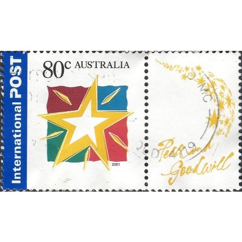 AUSTRALIA, CHRISTMAS, Guiding Star, blue 2001, 80c, #2