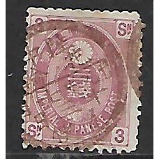JAPAN 1876 3s REDDISH PURPLE SG 117 FINE USED#