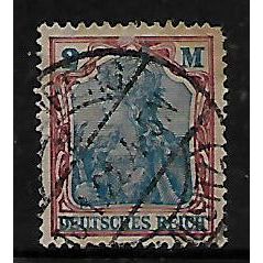 GERMANY 1916 DEUTSCHES REICH 2M BLUE AND RED SG 151 FINE USED