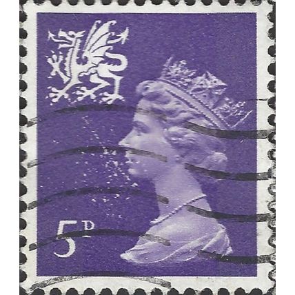 WALES, QE II, Machin, violet 1971, 5p, #2