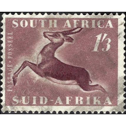SOUTH AFRICA, MAMMAL, Springbok, Antidorcas marsupialis, vioet-brown 1953, 1/3