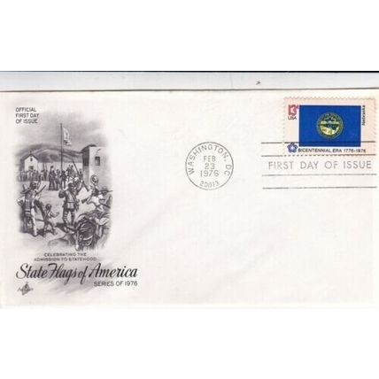 Nebraska United States 1976 State Flags FDC Washington DC cancel Unaddressed VGC