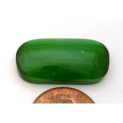 Green Fiber Optic Glass Freeform Gemstone Cabochon 315