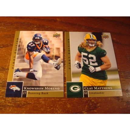 2009 Upper Deck, 9-Rc Cards, STAFFORD/McCOY/MATHEWS, ++