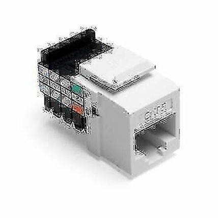 Leviton 41108-RW5 Jack, Snap-in, CAT5E, White