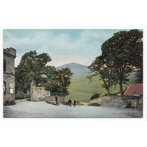 Duddingston Church Gateway Edinburgh Postcard 1628