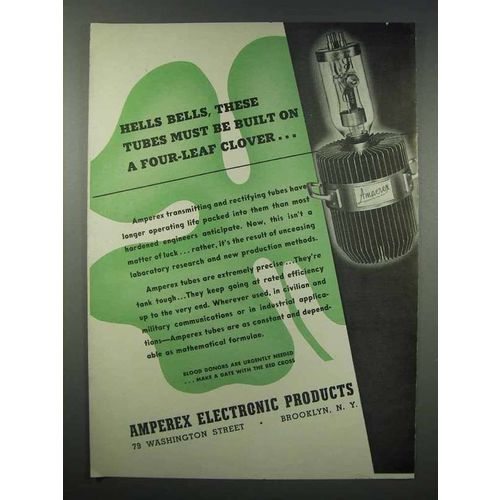 1943 Amperex Electronic Tubes Ad - Hells Bells