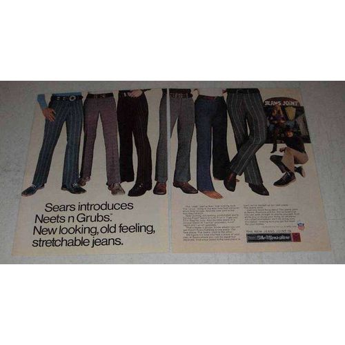 1971 Sears Neets n Grubs Jeans Ad - Stretchable Jeans