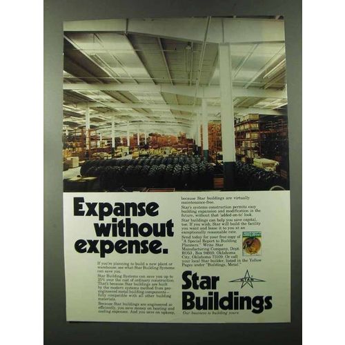 1973 Star Buildings Ad - Expanse Without Expense