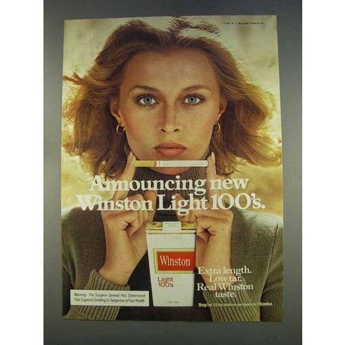 1977 Winston Light 100's Cigarettes Ad