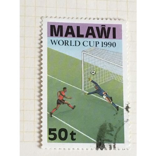 Malawi 1990 Football World Cup Italy 50t Scoring Used SG 840 Sc 568 Stamp soccer