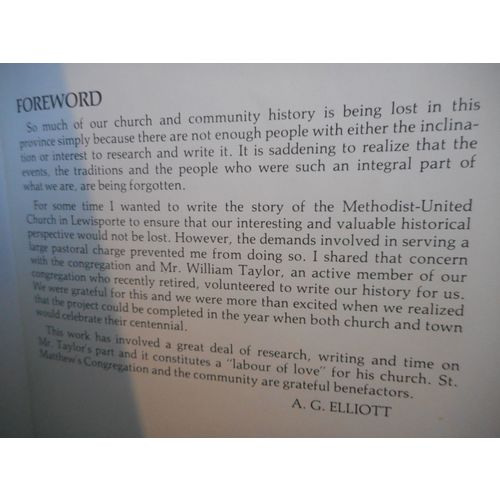 United Church in Lewisporte Newfoundland 100 Years 1876-1976