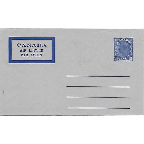 Canada !. #A5d Aerogram Airletter Sheet MINT fine grid gum, George VI