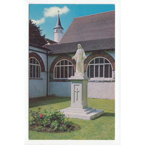 Figure of Christ Caldey Island Abbey Postcard Pembrokeshire