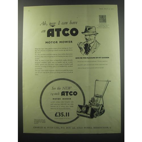 1955 Atco 14-inch Mower Ad - Ah, now I can have an Atco motor mower