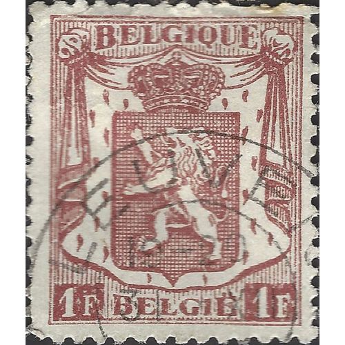 BELGIUM, Lion, Coat of Arms, brown 1945, 1F, #2
