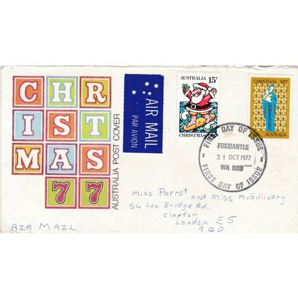 Australia 1977 Christmas FDC Fremantle Cancel written VGC