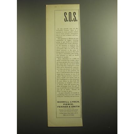 1959 Merrill Lynch Ad - S.O.S.
